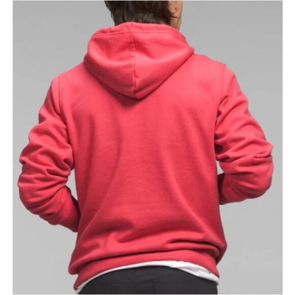 The North Face Mens Large Clay Red and White Hooded Pullover Sweatshirt - Picture 4 of 9